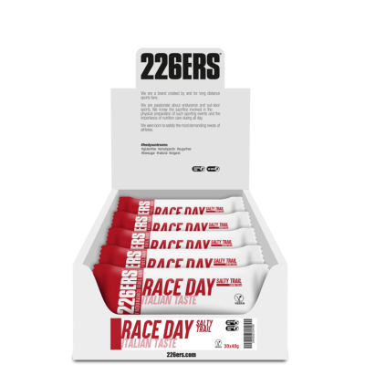 BOX RACE DAY BAR SALTY TRAIL 226ers - słony baton eneregtyczny o smaku suszonych pomidorów, 40g. (30 sztuk)